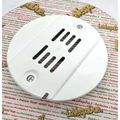 Funda protectora de plástico blanco para rueda de repuesto para VESPA 50 125 PK XL HP S FL AUTOMATICA PLURIMATIC RUSH N FL2, completa con ganchos RO 256986
