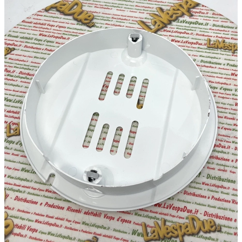 Funda protectora de plástico blanco para rueda de repuesto para VESPA 50 125 PK XL HP S FL AUTOMATICA PLURIMATIC RUSH N FL2, completa con ganchos RO 256986