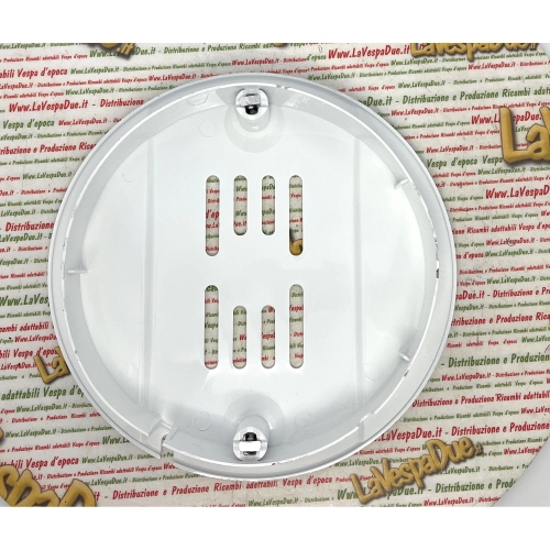Funda protectora de plástico blanco para rueda de repuesto para VESPA 50 125 PK XL HP S FL AUTOMATICA PLURIMATIC RUSH N FL2, completa con ganchos RO 256986