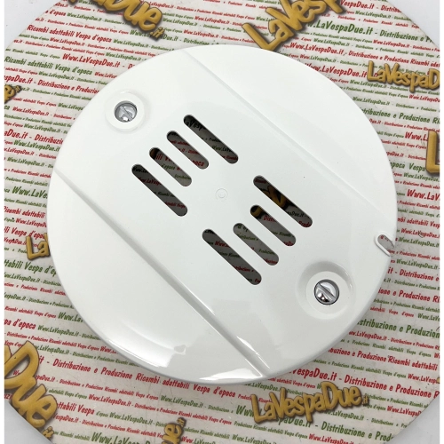 Funda protectora de plástico blanco para rueda de repuesto para VESPA 50 125 PK XL HP S FL AUTOMATICA PLURIMATIC RUSH N FL2, completa con ganchos RO 256986