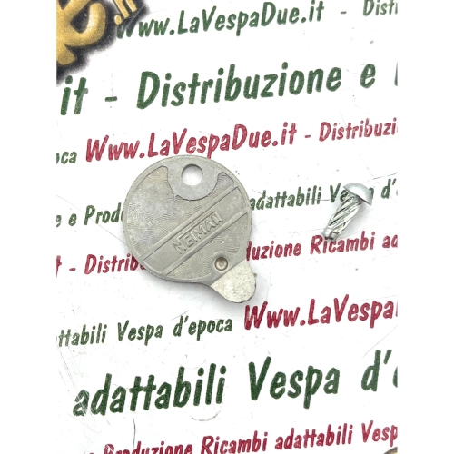 Tapa de la palanca de bloqueo NEIMAN para bloqueo de dirección VESPA 50 R V5R1T PIAGGIO CIAO TRE PORTER APE TL6T completa con pasador, base original