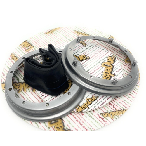 Inner tube and rim promo kit for wheel 3.00 3.50 10" VESPA 50 80 90 125 150 200 SPECIAL PK HP PE PX ARCOBALENO SPRINT TS APE RALLY ET3 GT GL TS 300 350 10 ro 0846315 084631 650028M
