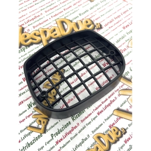 Rejilla protectora contra piedras para el faro delantero de PIAGGIO CIAO PX, color negro, fabricada en plástico resistente.