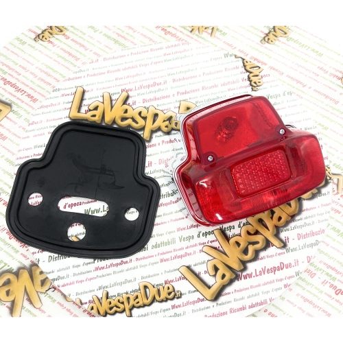 Feu stop arrière en métal, complet avec joint et ampoules, pour Vespa 125 150 Super Sport SS Sprint année 1966 ro 091419