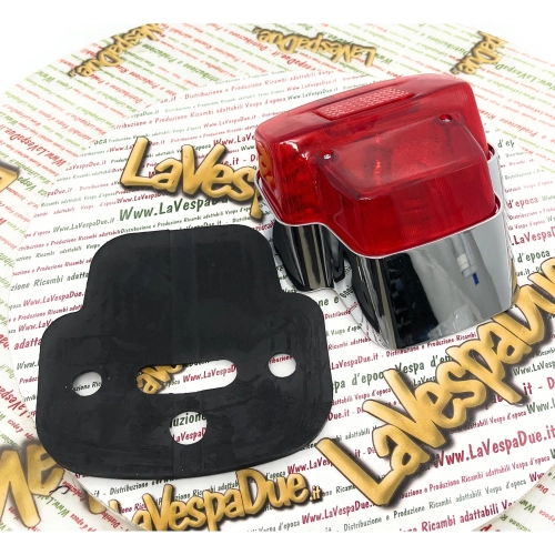 Feu stop arrière en métal, complet avec joint et ampoules, pour Vespa 125 150 Super Sport SS Sprint année 1966 ro 091419