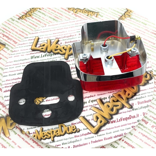 Feu stop arrière en métal, complet avec joint et ampoules, pour Vespa 125 150 Super Sport SS Sprint année 1966 ro 091419