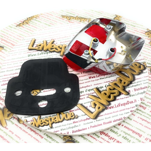 Feu stop arrière en métal, complet avec joint et ampoules, pour Vespa 125 150 Super Sport SS Sprint année 1966 ro 091419