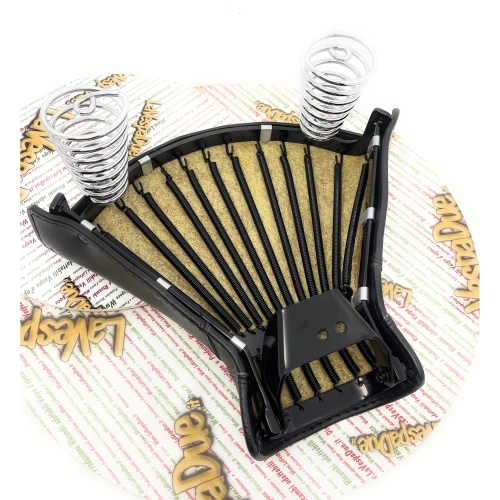 Asiento delantero completo con armazón y funda con placa A. REJNA para VESPA 98 125 de 1948 a 1950.