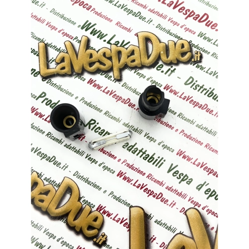 Sicherungshalter zum Anschluss an das Bordnetzkabel für VESPA 80 125 150 180 200 APE aus schwarzem Kunststoff, komplett mit Sicherung