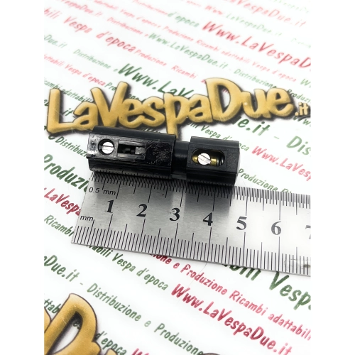 Sicherungshalter zum Anschluss an das Bordnetzkabel für VESPA 80 125 150 180 200 APE aus schwarzem Kunststoff, komplett mit Sicherung