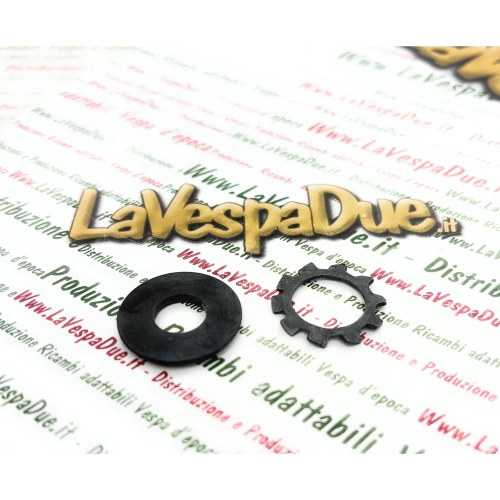 Juego de arandelas planas y dentadas para la fijación del volante para VESPA 98 V98T 125 V0T V1T a V15T V30T a V33T U VU1T VM1T VM2T