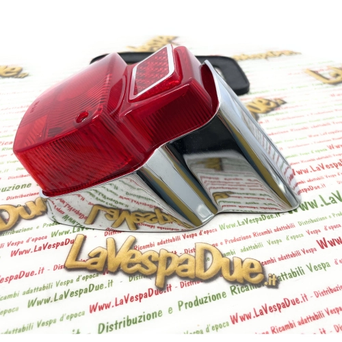 Luz trasera de aluminio completa con bombillas y junta para VESPA 50 90 125 NLR SS SUPER SPRINT PRIMAVERA ro 078641