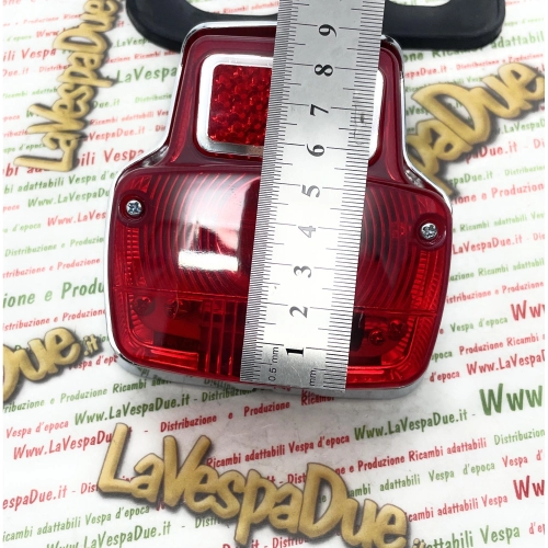 Luz trasera de aluminio completa con bombillas y junta para VESPA 50 90 125 NLR SS SUPER SPRINT PRIMAVERA ro 078641