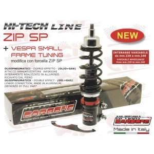 Adjustable HI-TECH front shock absorber for PIAGGIO ZIP SP with monotube fork adaptable to VESPA 50 90 125 PRIMAVERA ET3 PK
