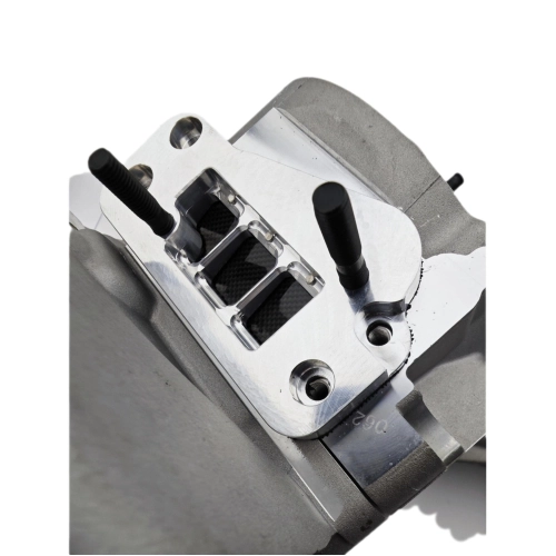 Cárter completo del motor PINASCO SMART VESPA 200 PX PE con admisión por láminas, diseñado para adaptarse a carburadores SI de hasta 28 mm de diámetro.