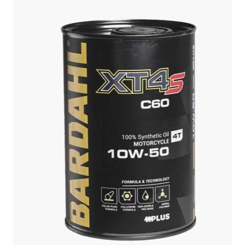 BARDAHL XT4-S C60 10W-50 1 Liter 100% synthetisches Motorenöl für Motoren mit integrierten und separaten Getrieben mit Nass- oder Trockenkupplung VESPA APE LAMBRETTA FIAT ALFA ROMEO LANCIA HONDA DUCATI