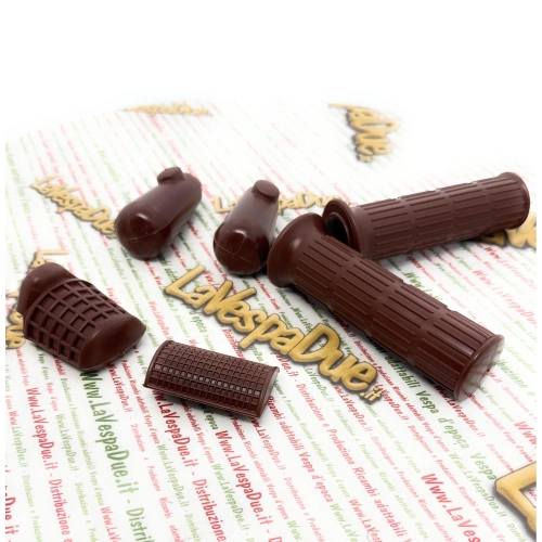 Brown rubber parts kit for VESPA 50 90 125 SPECIAL ET3 PRIMAVERA NLR grips shoes rubber brake pedal starter