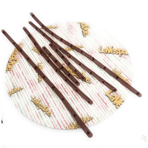Complete set of brown rubber strips floorboard strips for VESPA 50 NR set of 6 pieces Italian product ro 610284M with 10 holes on the longest strip