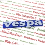 Scritta Targhetta anteriore Blu stampata 3D per VESPA 50 125 HP V FL FL2 N XL
