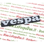 Scritta Targhetta anteriore Nera stampata 3D per VESPA 50 125 HP V FL FL2 N XL