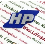 Scritta Targhetta HP bauletto Blu stampata 3D per VESPA 50 125 HP 3 e 4 marce