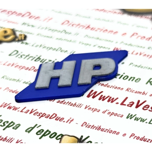 Plaque de coffre bleue HP imprimée en 3D pour VESPA 50 125 HP 3 et 4 vitesses