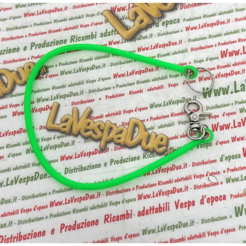 Green silicone keychain anti-theft anti-loss for Piaggio Vespa APE CIAO SI BRAVO BOXER Lambretta innocenti blockshaft 36 cm long