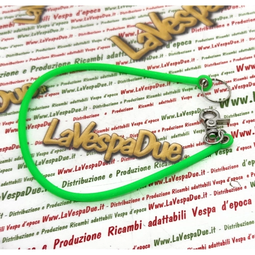 Green silicone keychain anti-theft anti-loss for Piaggio Vespa APE CIAO SI BRAVO BOXER Lambretta innocenti blockshaft 36 cm long