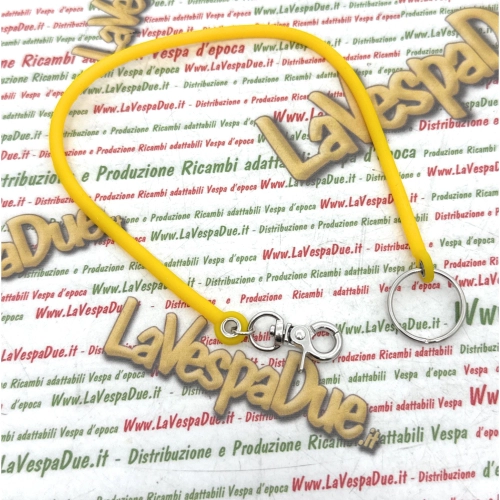 Yellow silicone keychain anti-theft anti-loss for Piaggio Vespa APE CIAO SI BRAVO BOXER Lambretta innocenti blockshaft 36 cm long