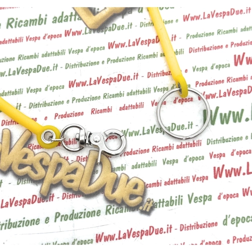Yellow silicone keychain anti-theft anti-loss for Piaggio Vespa APE CIAO SI BRAVO BOXER Lambretta innocenti blockshaft 36 cm long