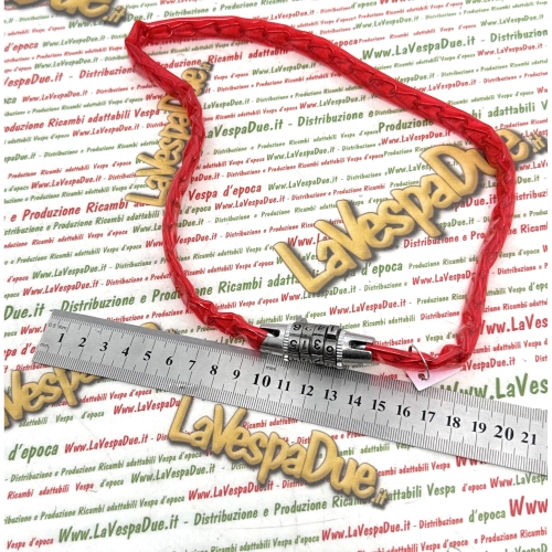 60 cm chain with numeric combination lock for anti-theft locking of saddle, handlebar, helmet, backpacks and luggage racks, various applications for VESPA 80 125 150 160 180 200 PX PE GS GT VBB SS RALLY TS SPRINT GTR VNB