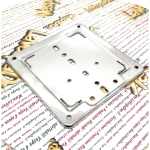 Support de plaque d'immatriculation chromé pour motos et Vespa Ape Lambretta vintage, plaques d'immatriculation anciennes 173x173 mm