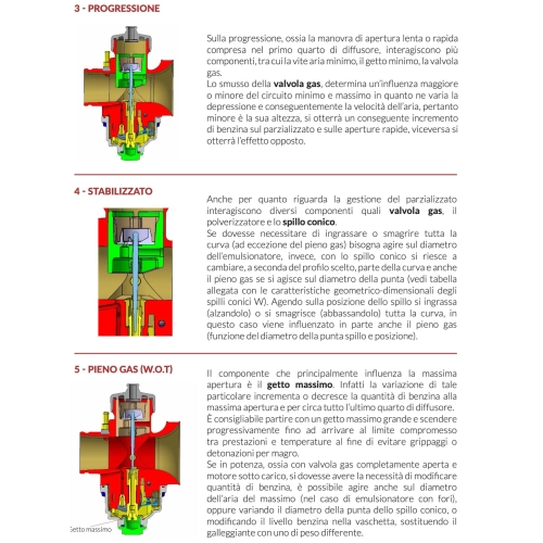 Carburador DELL'ORTO PHDG Ø 19 para VESPA para motores de 2 tiempos para diversas aplicaciones de VESPA