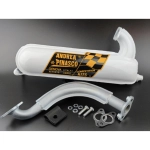 Pot d'échappement blanc PINASCO 26561795 pour VESPA 50 NLR SPECIAL, émaillé blanc