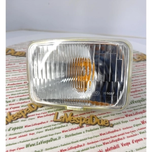 Bloc optique avant rectangulaire SIEM pour VESPA P 150 S, complet avec support d'ampoule P150S 165 x 112 mm, adaptable aux cyclomoteurs APE et PIAGGIO, réf. 176032, ancien stock