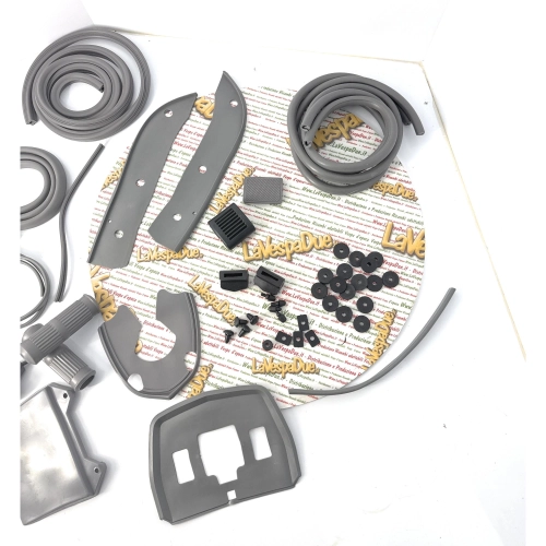 Gray rubber parts kit for restoration of LAMBRETTA 125 150 LI SPECIAL SX 175 TV 3° 200 TV SX