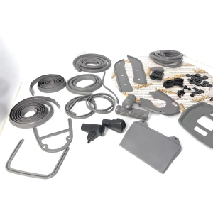 Gray rubber parts kit for restoration of LAMBRETTA 125 150 LI SPECIAL SX 175 TV 3° 200 TV SX