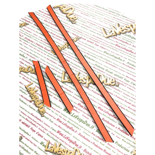 Set of 4 red trims for VESPA 50 PK XL RUSH from 1988 to 1989 V5X4T rubber moldings ro 248176 248177 248179 248180 for front mudguard and rear door