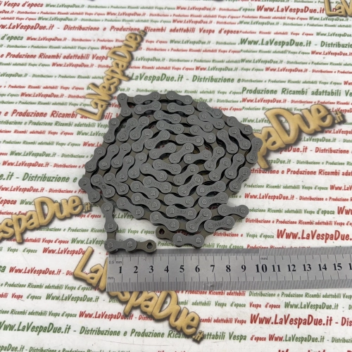 KMC 1/2" x 1/8" HV 410 OEM 108 eslabones Longitud del pasador 8.6 nn Adecuado para PIAGGIO CIAO BRAVO SI GRILLO BOXER varios ciclomotores PLATA BRONCE