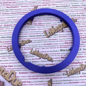 3D Printed BLUE Wheel Nut Cover Ring for VESPA 50 125 PK XL HP S FL AUTOMATICA PLURIMATIC RUSH N FL2 CARBON EFFECT excellent quality and resistance