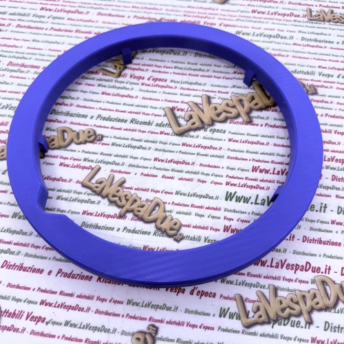3D Printed BLUE Wheel Nut Cover Ring for VESPA 50 125 PK XL HP S FL AUTOMATICA PLURIMATIC RUSH N FL2 CARBON EFFECT excellent quality and resistance