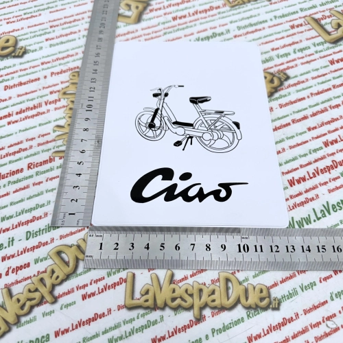 Porte-documents blanc vintage pour cyclomoteurs Piaggio CIAO SI BRAVO BOXER SUPER PORTER GRILLO BOSS TRE