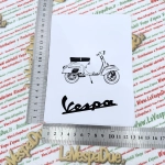 Vintage WHITE document holder pocket for VESPA 125 150 160 180 200 GT GTR SPRINT VELOCE TS RALLY GS SS GL document holder