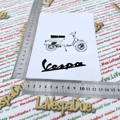 Vintage weiße Dokumententasche für VESPA 125 150 160 180 200 GT GTR SPRINT VELOCE TS RALLY GS SS GL