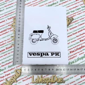 Porte-documents BLANC vintage pour VESPA 50 125 PK S XL RUSH N FL FL2 HP AUTOMATICA PLURIMATIC