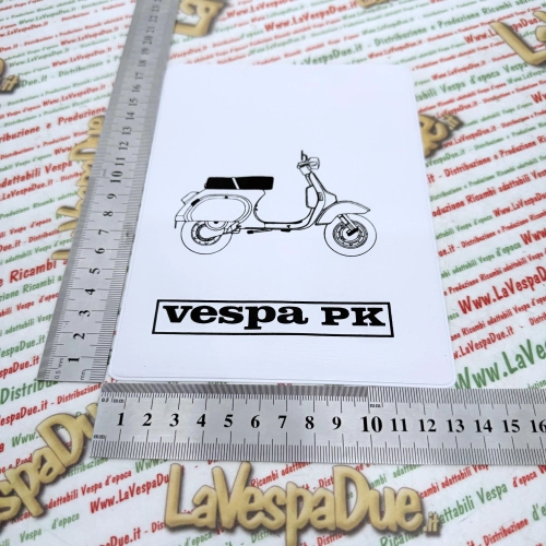 Porte-documents BLANC vintage pour VESPA 50 125 PK S XL RUSH N FL FL2 HP AUTOMATICA PLURIMATIC