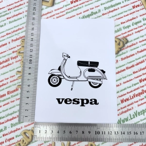 Vintage weiße Dokumententasche für VESPA 125 ET3 PRIMAVERA, ideal für GT, GTR, SPRINT, VELOCE, TS, RALLY, GS, SS, GL und NLR.
