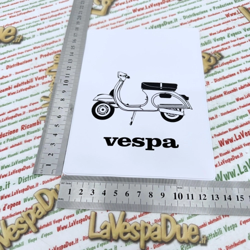 Vintage weiße Dokumententasche für VESPA 125 ET3 PRIMAVERA, ideal für GT, GTR, SPRINT, VELOCE, TS, RALLY, GS, SS, GL und NLR.