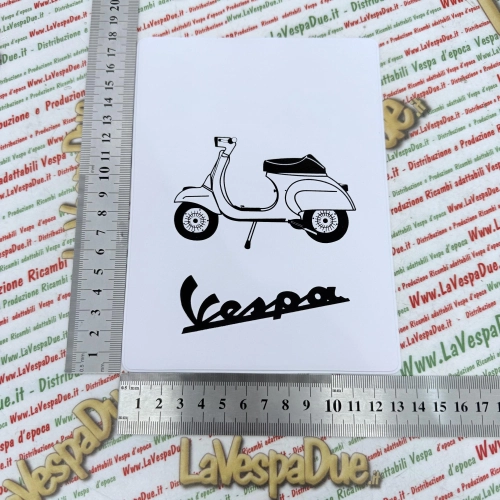 Vintage WHITE Dokumentenhalter für VESPA 50 90 125 SPECIAL ETS NLR SS S ELESTART Dokumentenhalter
