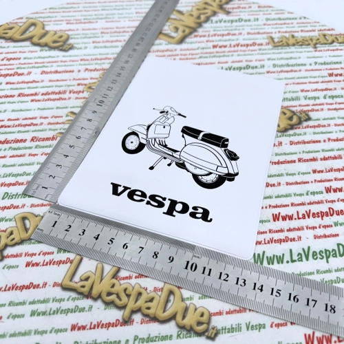 Vintage weiße Dokumententasche für VESPA PX PE 80 125 150 200 PE ARCOBALENO T5 MY MILLENNIUM Scheibenbremsen